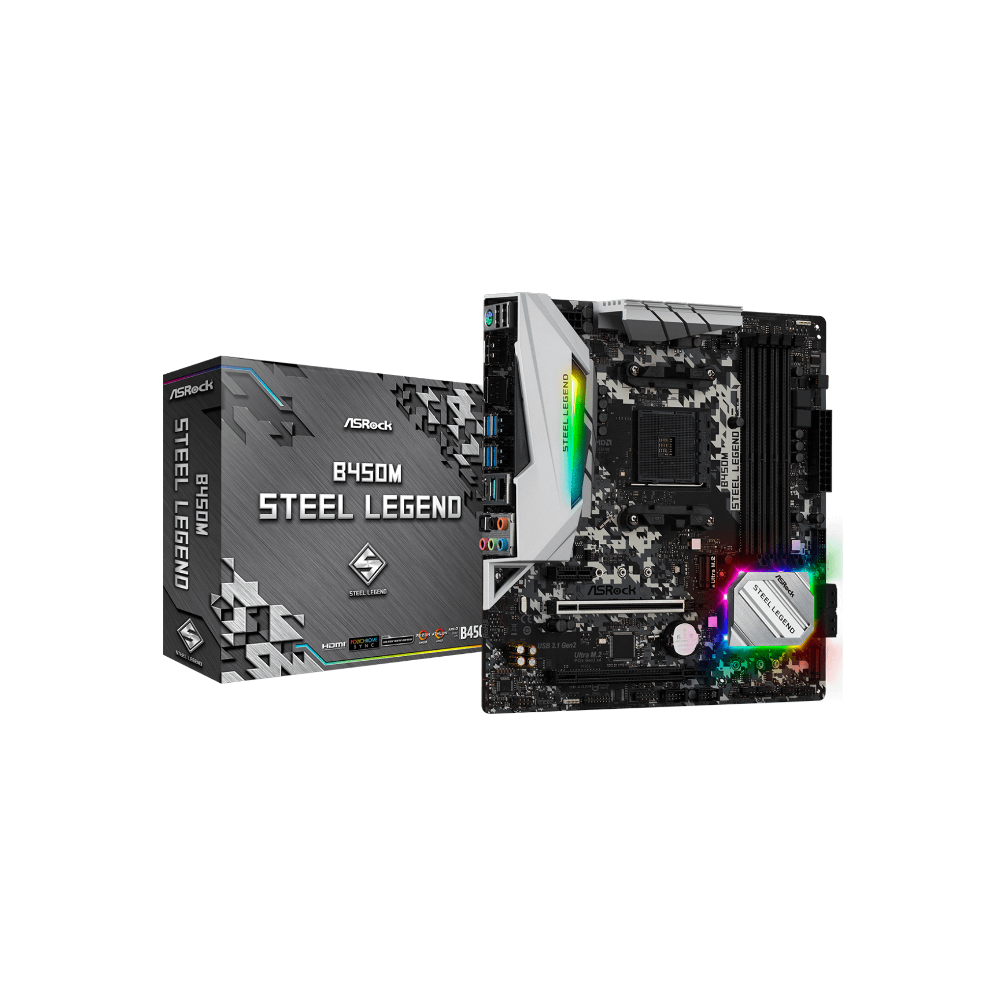 Asrock B450M Steel Legend AM4 mATX Motherboard