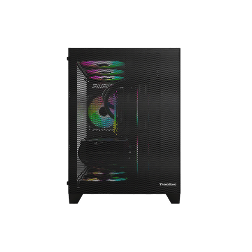 Frontier Trendsonic Olaf OLM31 Dual Chamber mATX Tempered Gaming Case (Black, White)