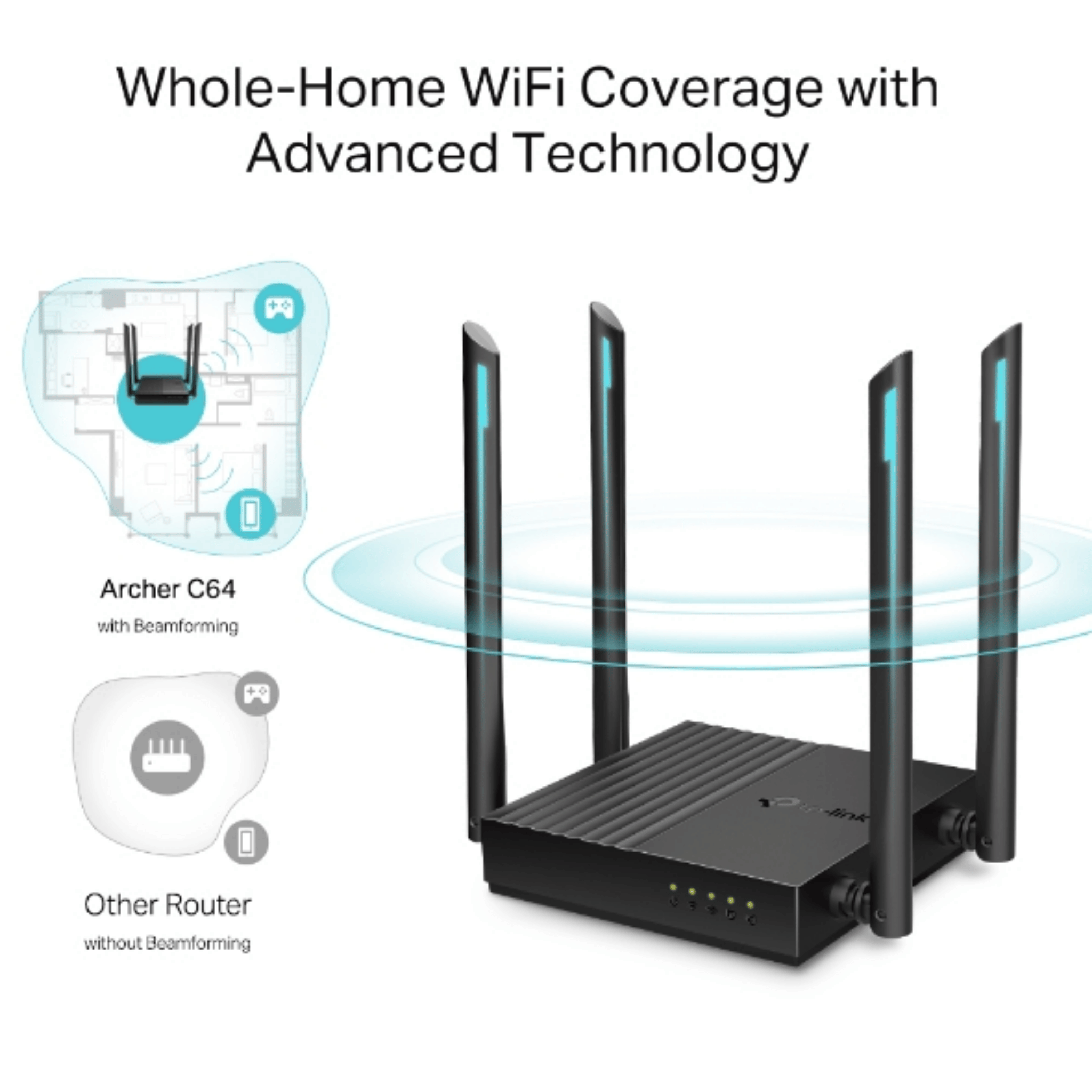 Tp-link Archer C64 AC1200 Dual Band Full Gigabit Wi-Fi Router