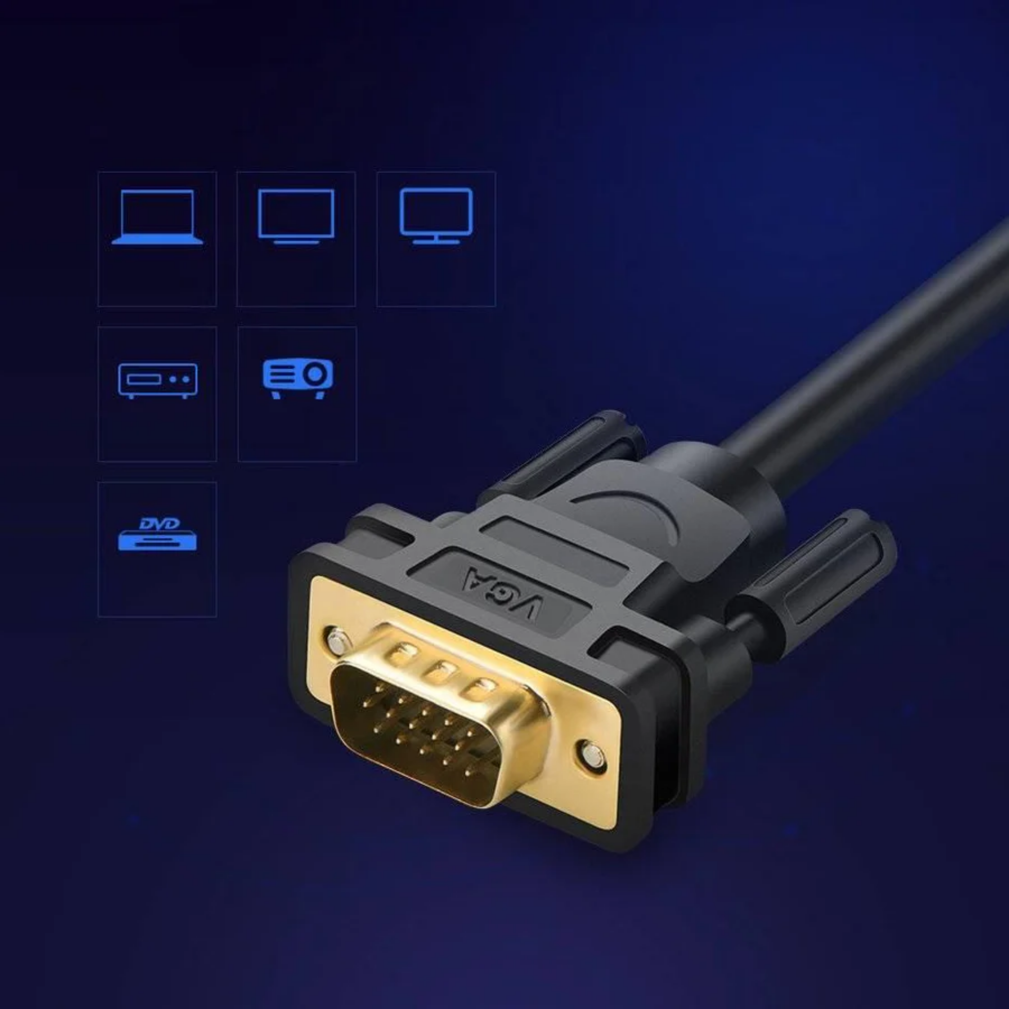 Ugreen VGA Male to Male Cable 1.5M (11630), 3M (11631)