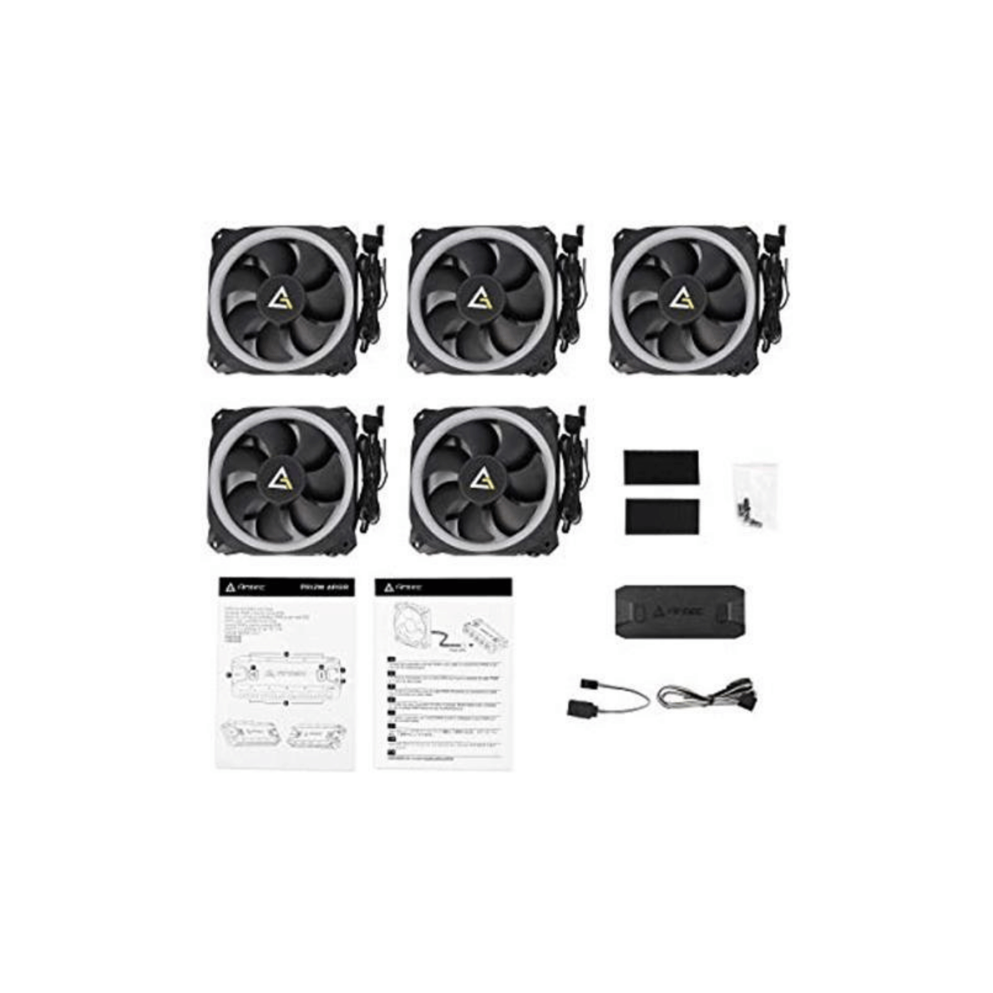 Antec Prizm 120 ARGB 120mm 5 in 1 pack w/ Fan Controller ARGB PWM Fan  (Prizm 120 ARGB 5+C)