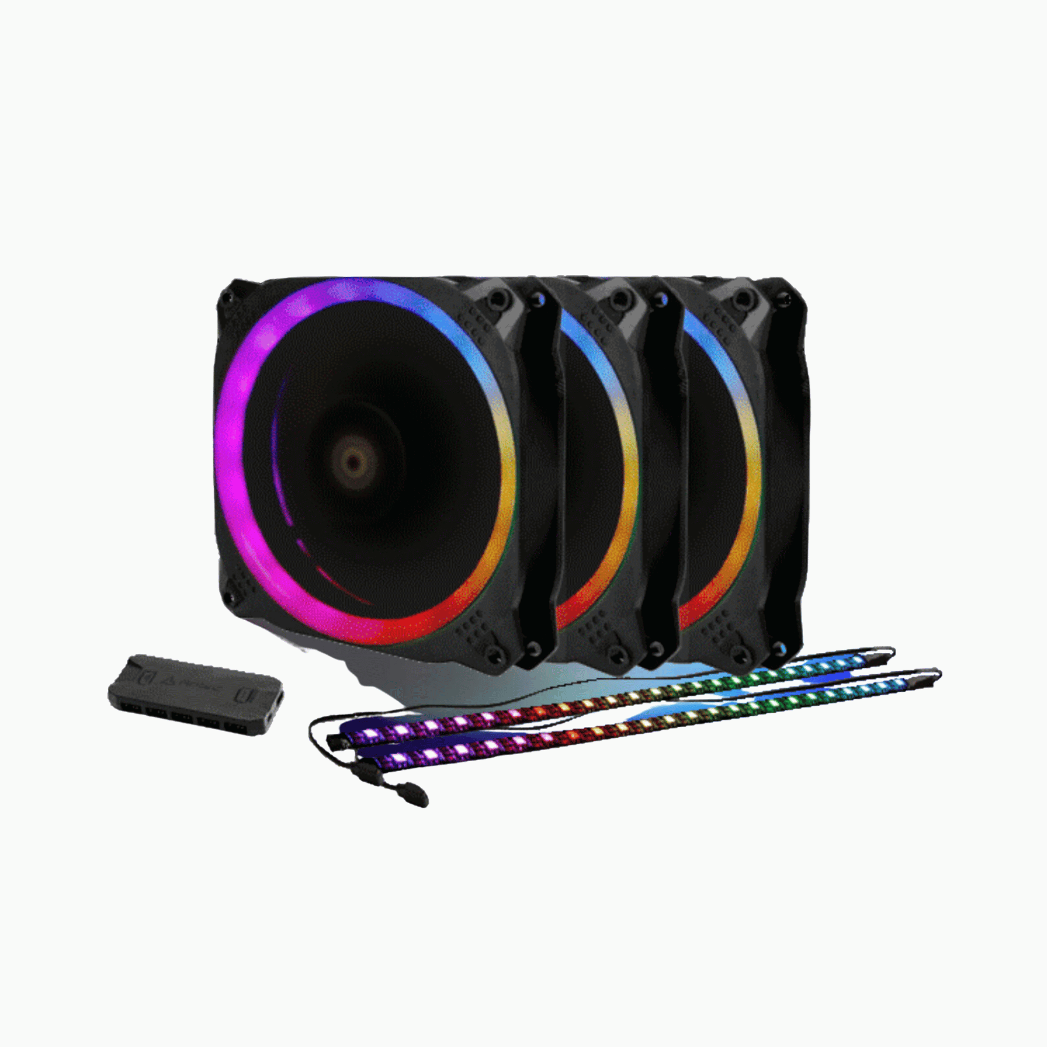 Antec Prizm 120 ARGB 3+2+C 120mm 3 in 1 pack w/ Fan Controller & ARGB Led Strips