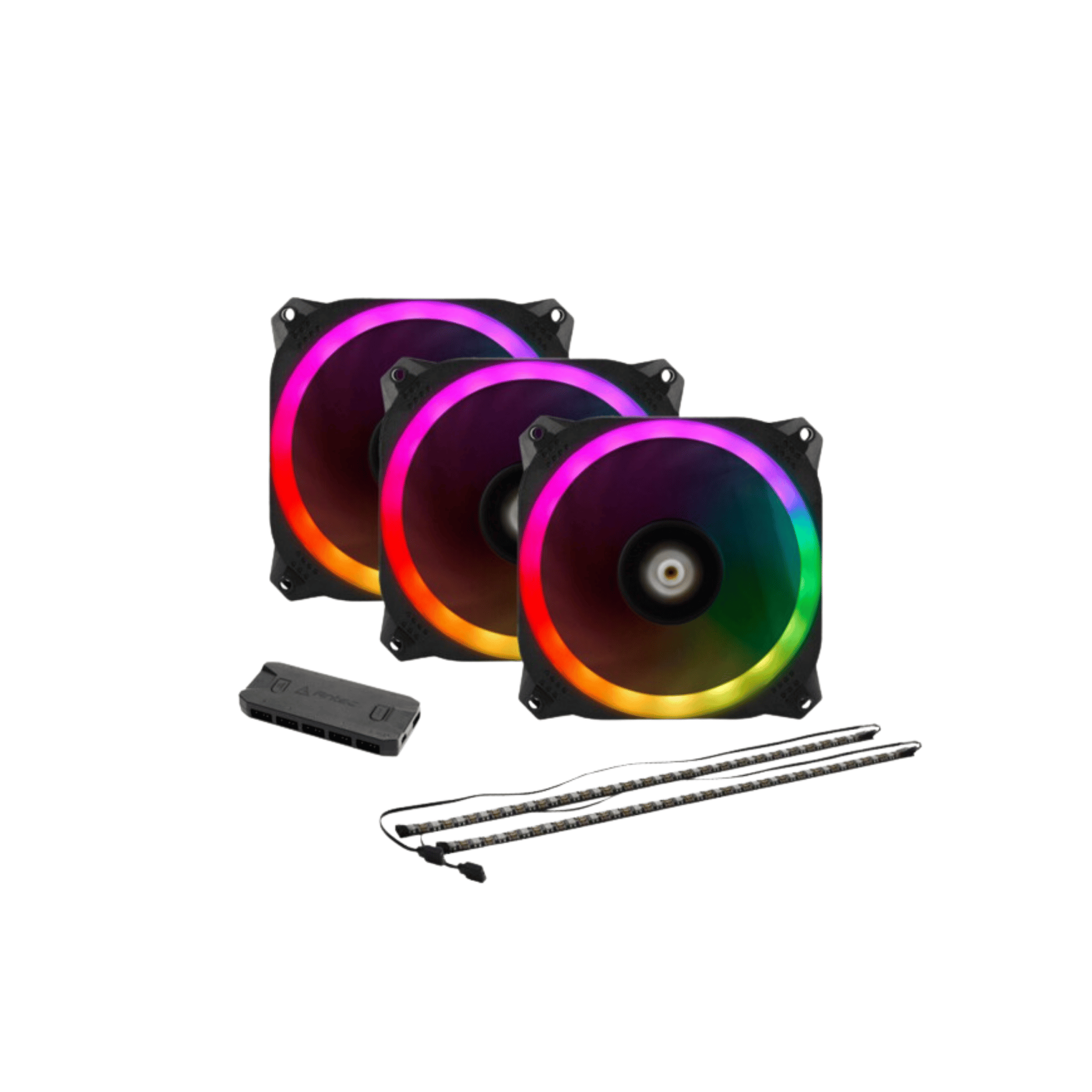 Antec Prizm 120 ARGB 3+2+C 120mm 3 in 1 pack w/ Fan Controller & ARGB Led Strips
