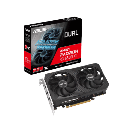 Asus Dual RX 6500 XT OC 4GB GDDR6 Graphics Card DUAL-RX6500XT-O4G-V2