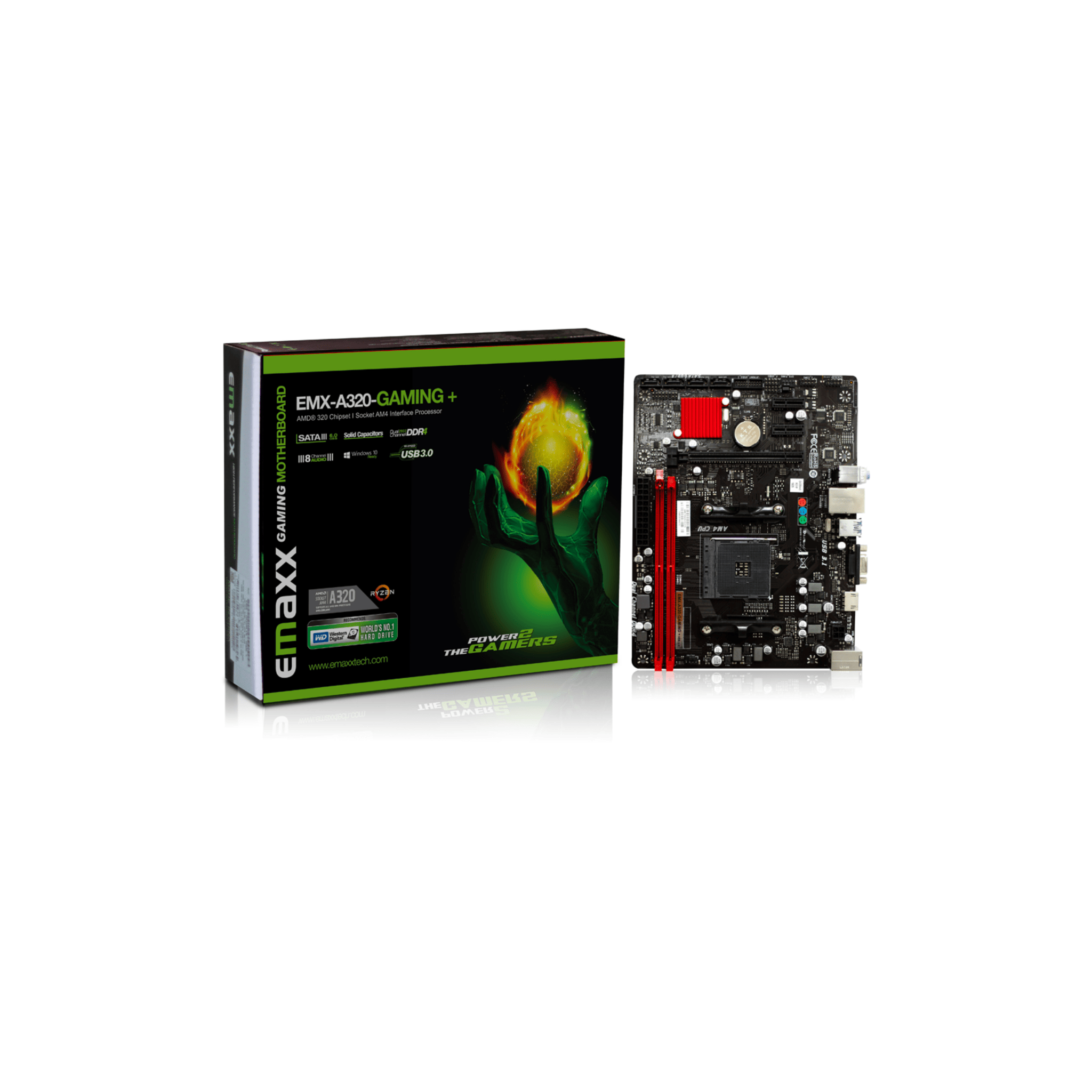 Emaxx A320 Gaming+ AM4 mATX Motherboard
