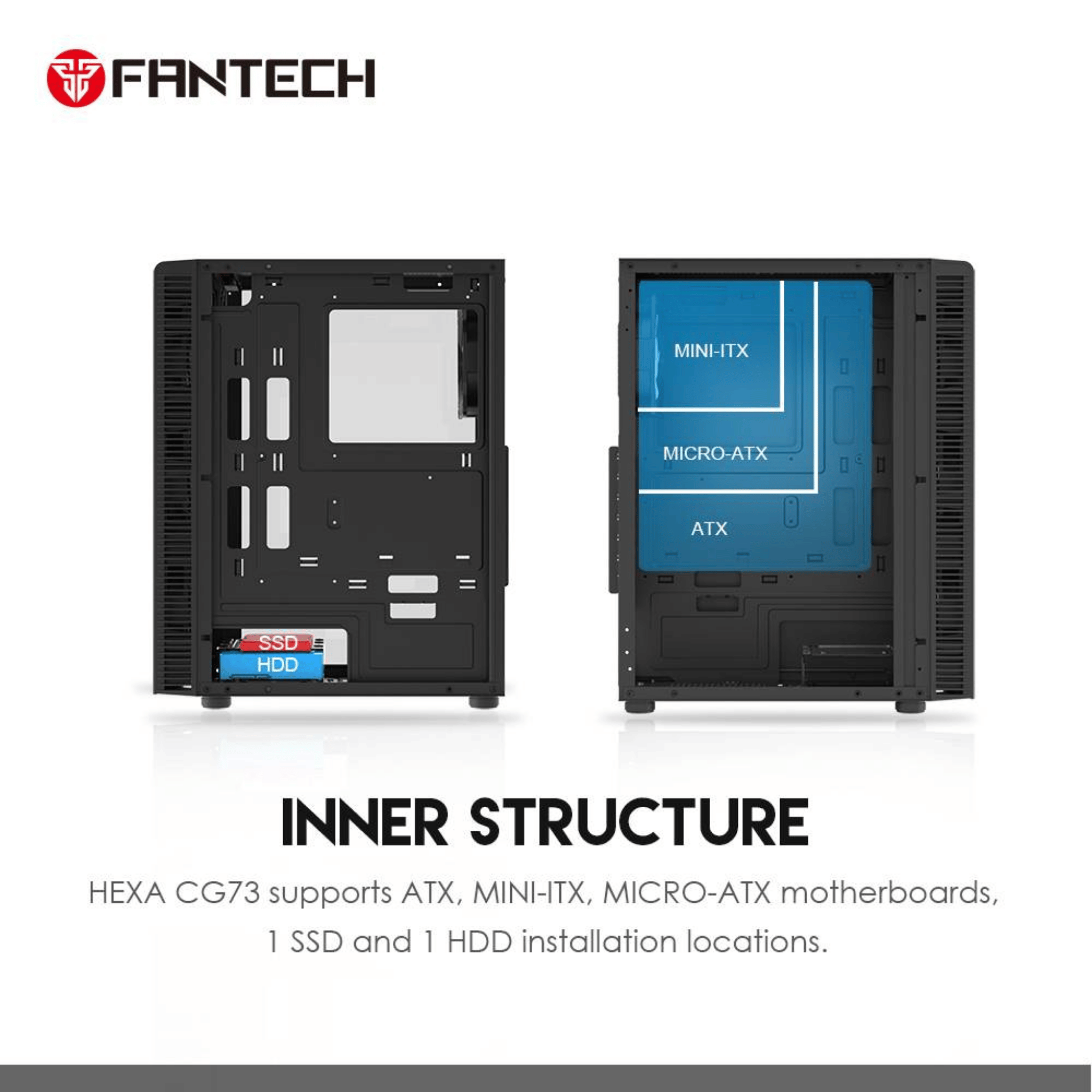 Fantech Hexa CG73 Mid Tower Case