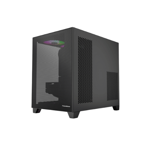 Frontier Trendsonic Olaf OLM31 Dual Chamber mATX Tempered Gaming Case (Black, White)