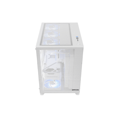 Frontier Trendsonic Olaf OLM31 Dual Chamber mATX Tempered Gaming Case (Black, White)