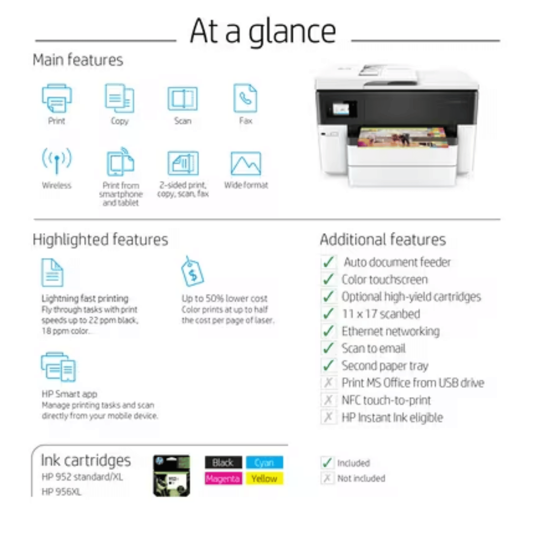 HP Officejet Pro 7740 Wide Format All-in-One Printer
