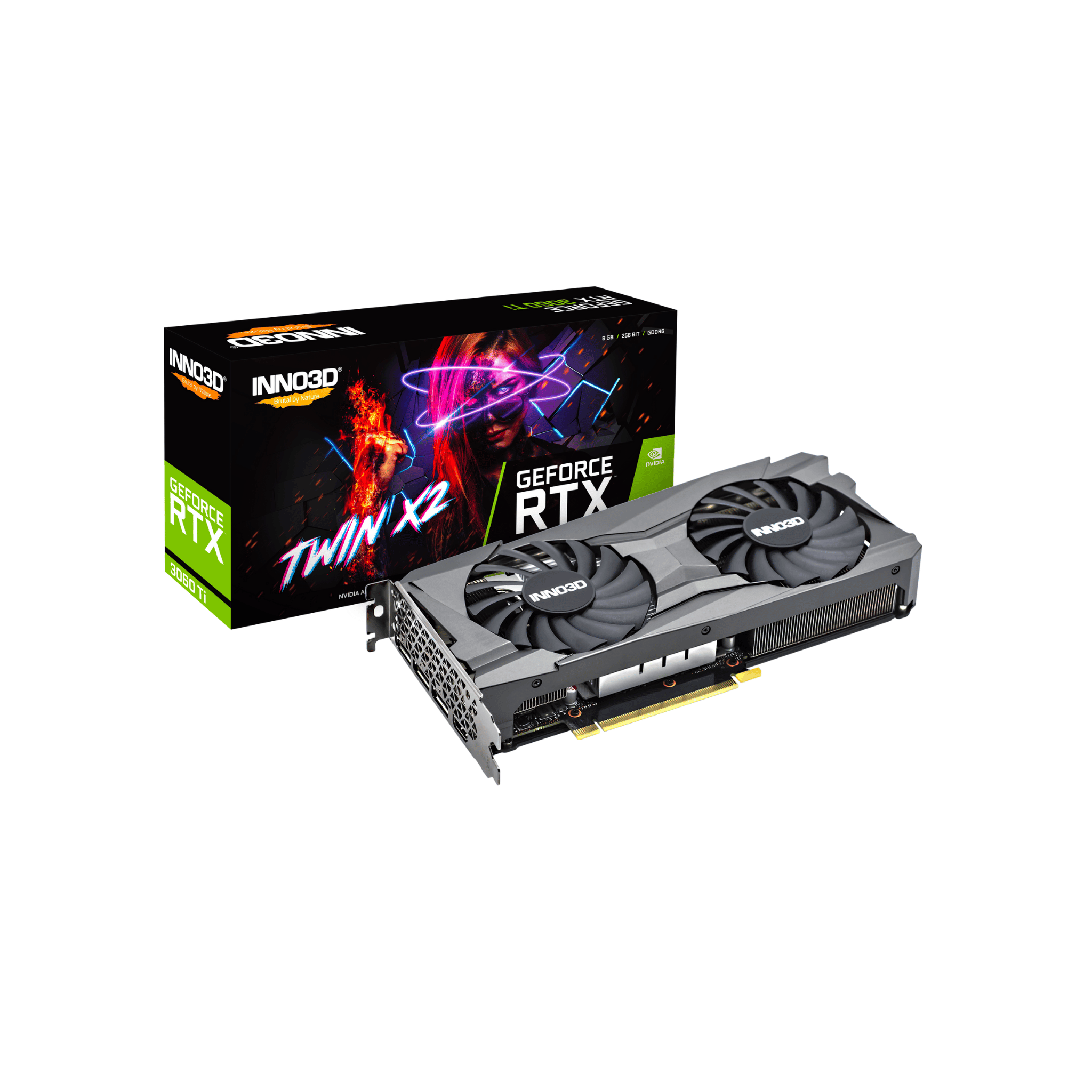 Inno3d RTX 3060 Ti Twin X2 LHR GDDR6 8gb Graphics Card N306T2-08D6-119032DH
