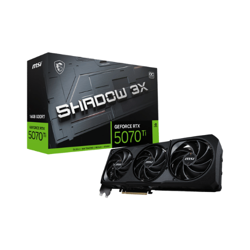 MSI RTX 5070 Ti Shadow 3X OC 16GB Graphics Card G507T-16S3C