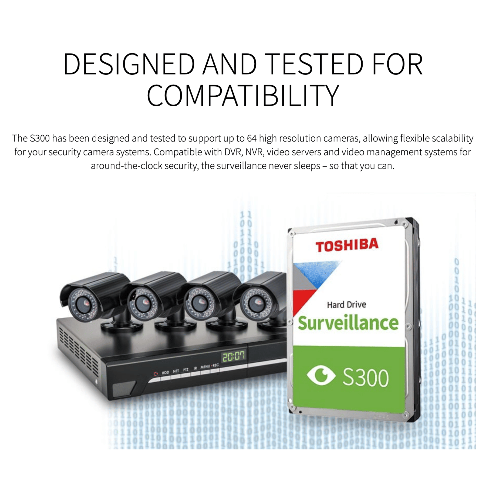 Toshiba Surveillance S300 1tb HDD (HDWV110UZSVA)