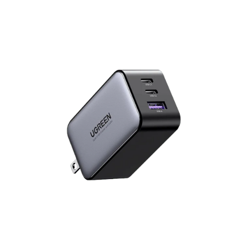 Ugreen 3 Port (USB-A, 2 x USB-C) 65W GaN Tech Fast Charger Black (CD244/10334)