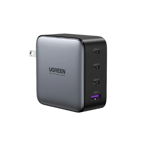 Ugreen Nexode 4 Port (1 x USB A, 3 x USB C) 100W GaN Fast Charger Black (CD226/40737)