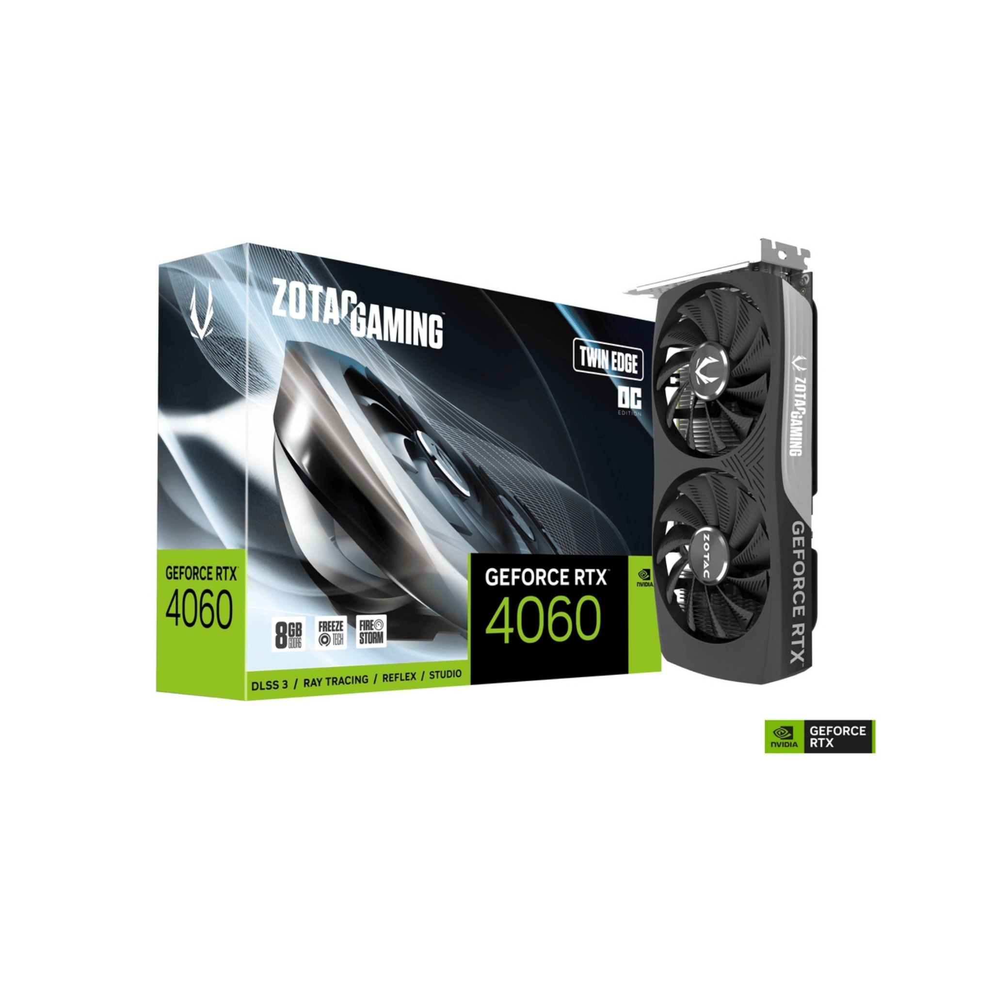 Zotac Gaming RTX 4060 Twin Edge OC GDDR6 8gb Graphics Card ZT-D40600H-10M